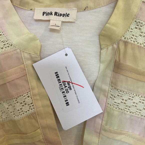Brand: pink ripple, color: yellow, size: Large - Picture 3 of 4